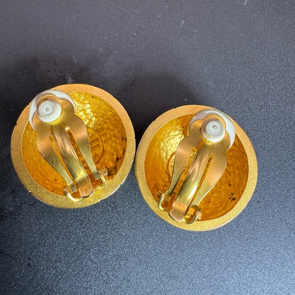 Hermes Vintage Clip Earrings 18К Gold Plated - Box Included - Picture 4 of 10